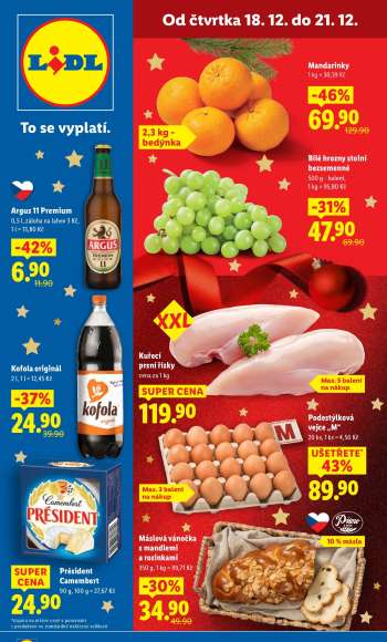 Leták Lidl - 18.12.2025 - 21.12.2025.