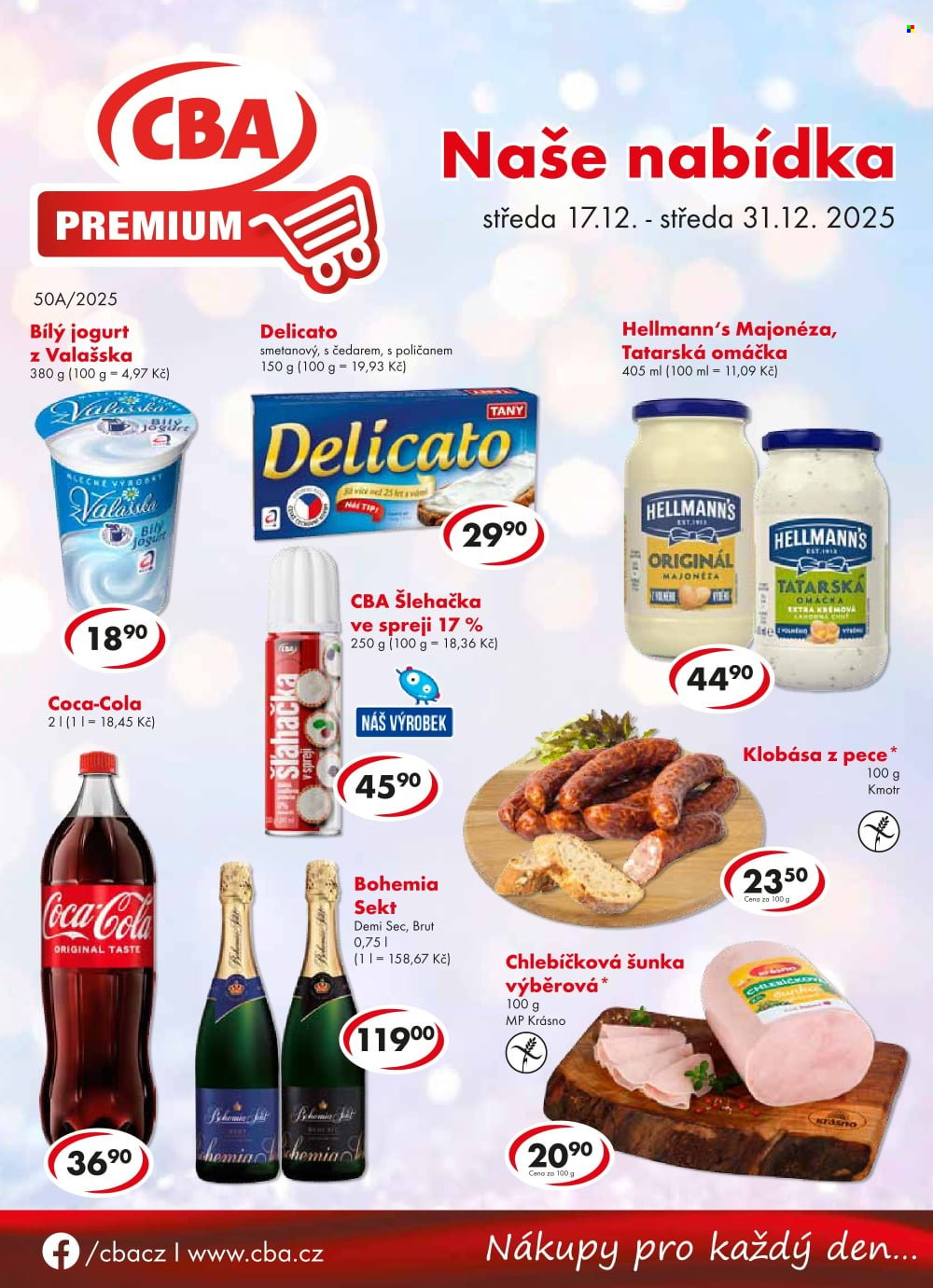 Leták CBA Premium - 17.12.2025 - 31.12.2025. Strana 1