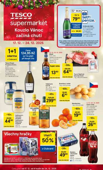 Leták TESCO supermarket - 17.12.2025 - 24.12.2025.