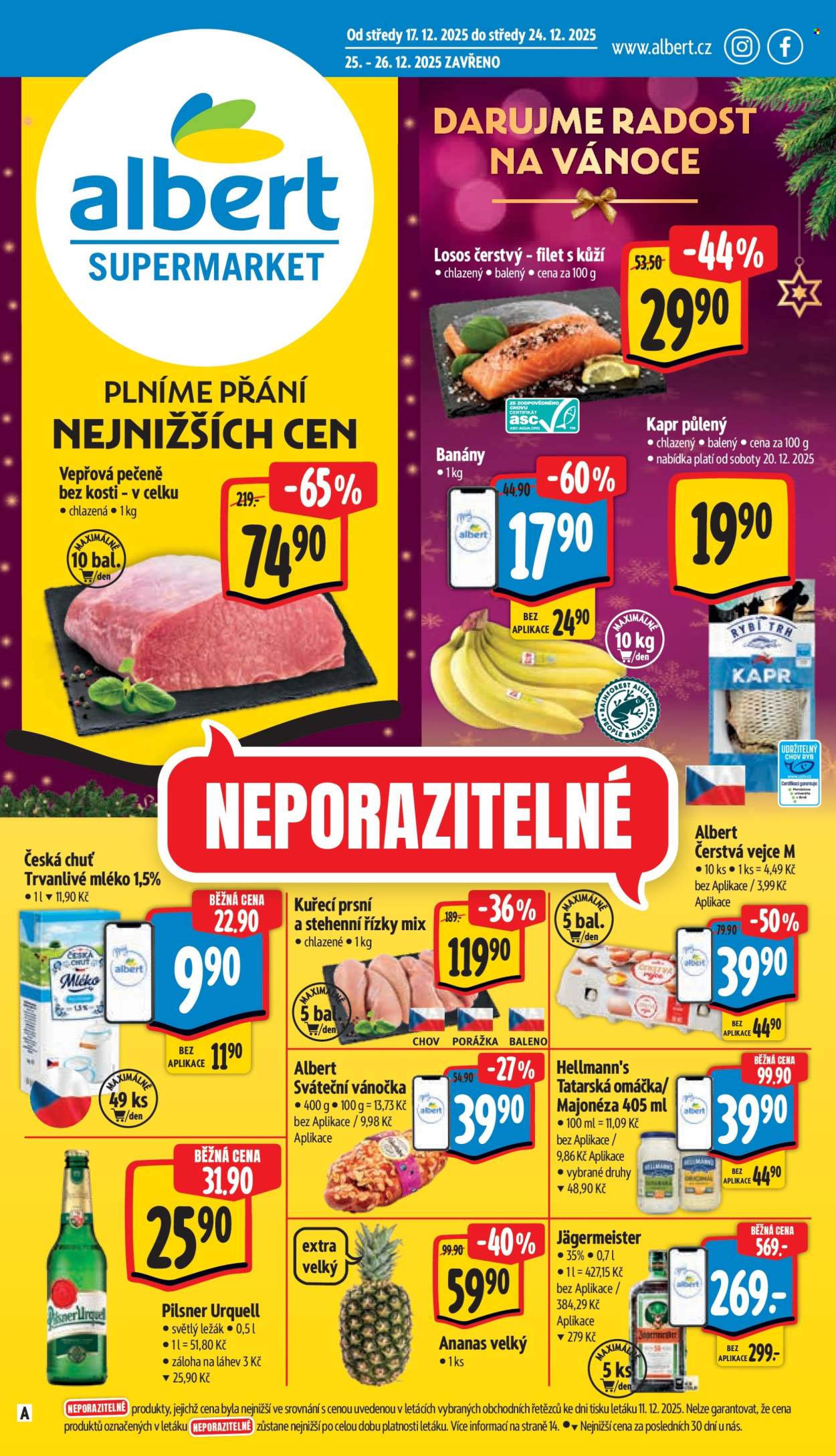 Leták Albert Supermarket - 17.12.2025 - 24.12.2025. Strana 1