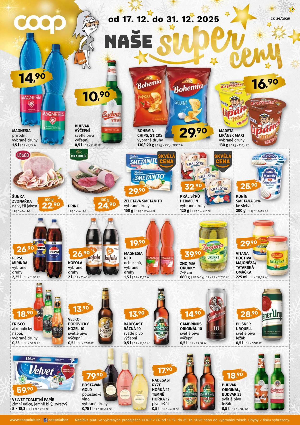 Leták coop TUTY - 17.12.2025 - 31.12.2025. Strana 1