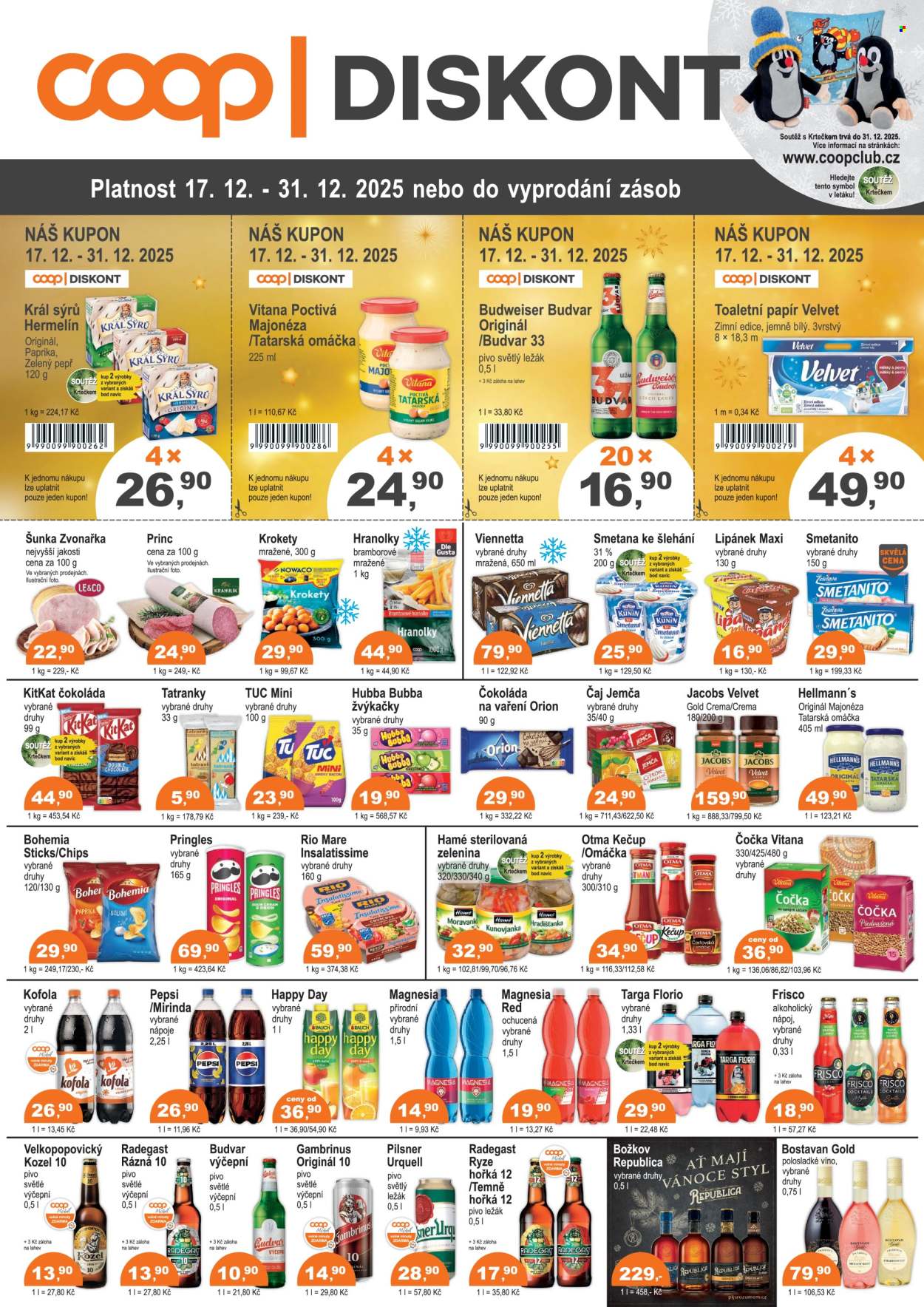 Leták coop DISKONT - 17.12.2025 - 31.12.2025. Strana 1