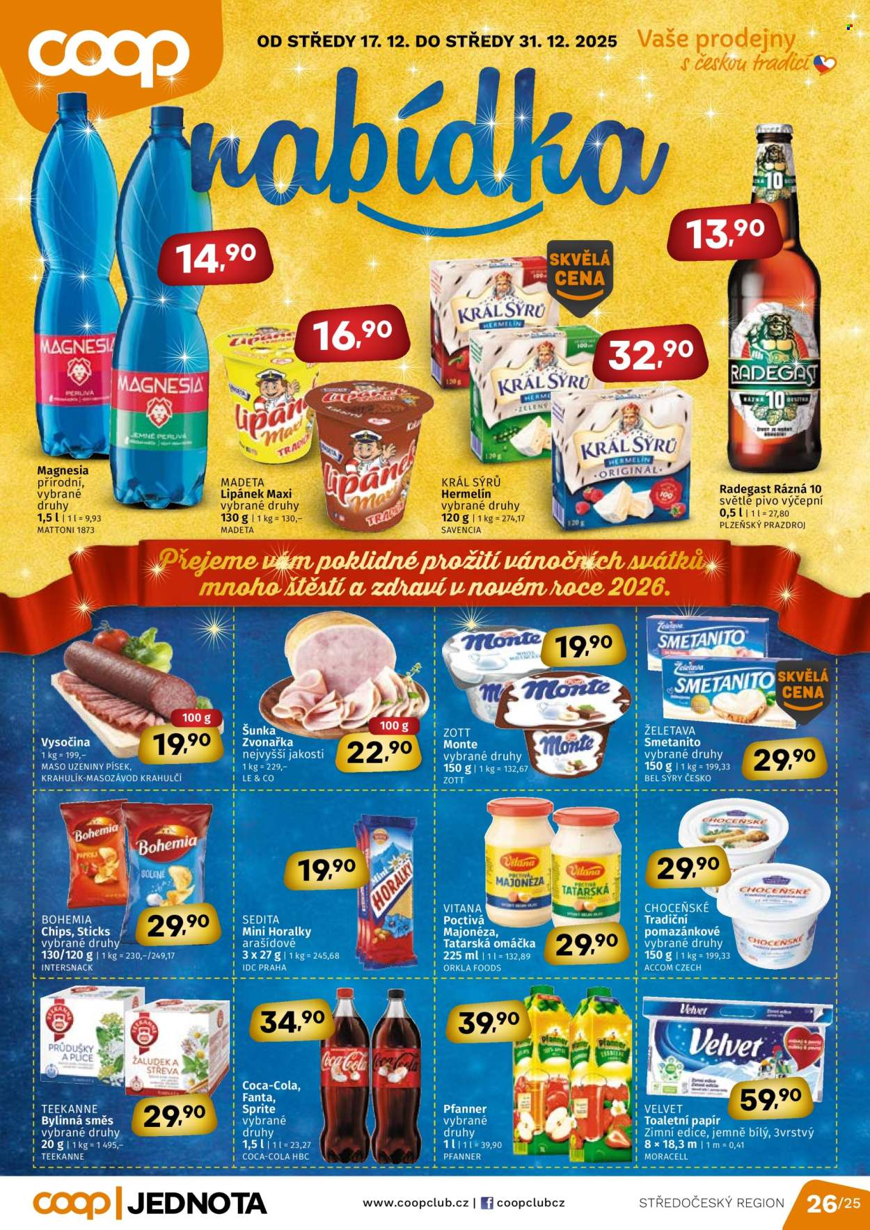 Leták coop JEDNOTA - 17.12.2025 - 31.12.2025. Strana 1