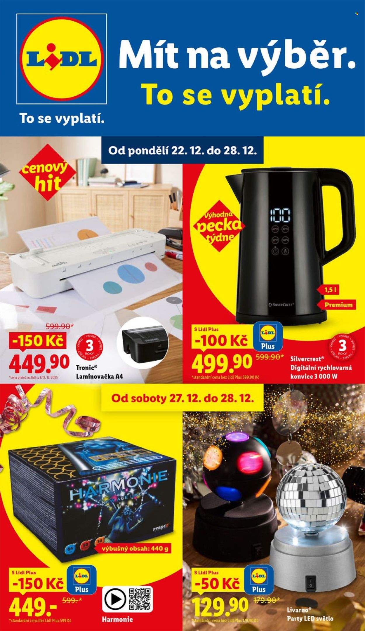 Leták Lidl - 22.12.2025 - 28.12.2025. Strana 1