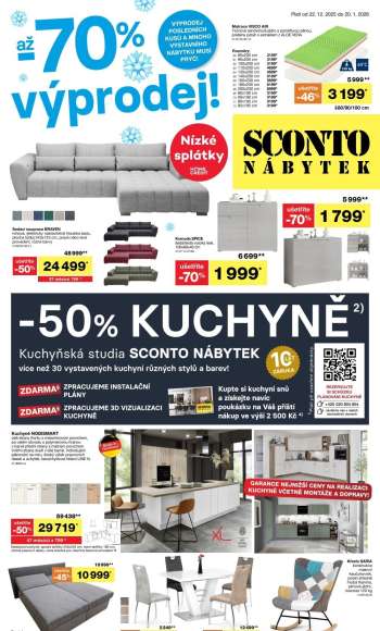 Leták SCONTO NÁBYTEK - 22.12.2025 - 20.1.2026.
