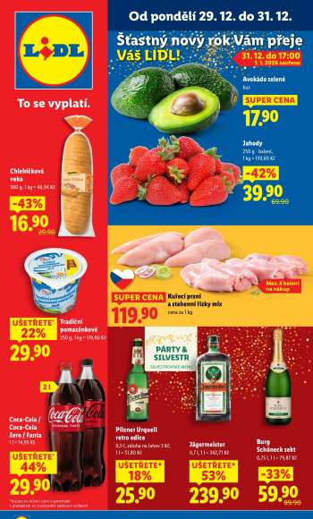Leták Lidl - 29.12.2025 - 31.12.2025.