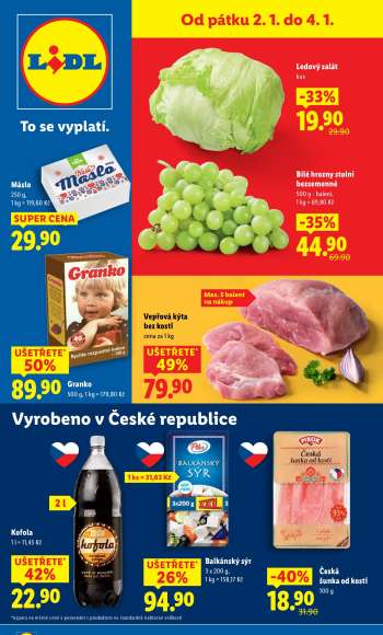 Leták Lidl - 2.1.2026 - 4.1.2026.
