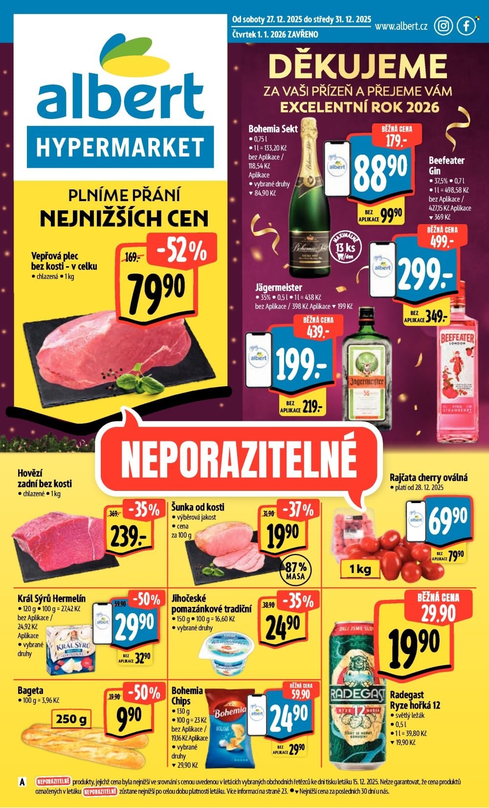 Leták Albert Hypermarket - 27.12.2025 - 31.12.2025. Strana 1