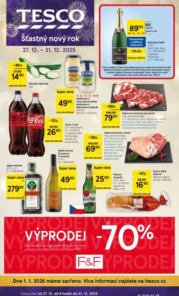 Leták TESCO - 27.12.2025 - 31.12.2025.