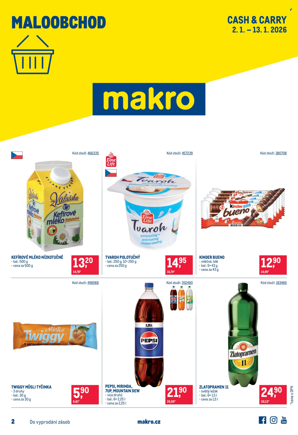 Leták MAKRO - 2.1.2026 - 13.1.2026. Strana 1