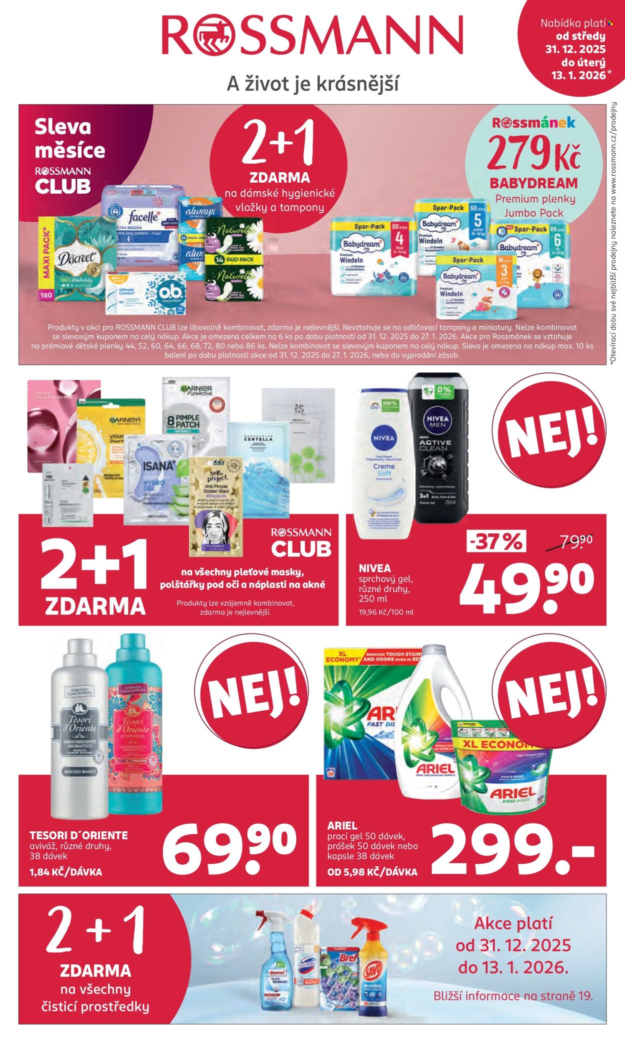 Leták ROSSMANN - 31.12.2025 - 13.1.2026. Strana 1