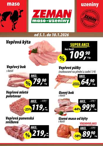 Leták ZEMAN maso-uzeniny - 5.1.2026 - 10.1.2026.