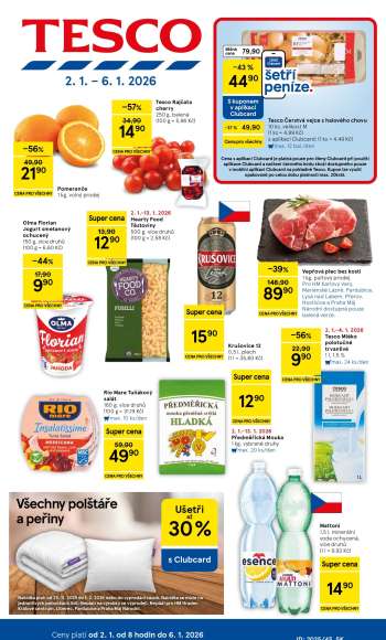 Leták TESCO - 2.1.2026 - 6.1.2026.