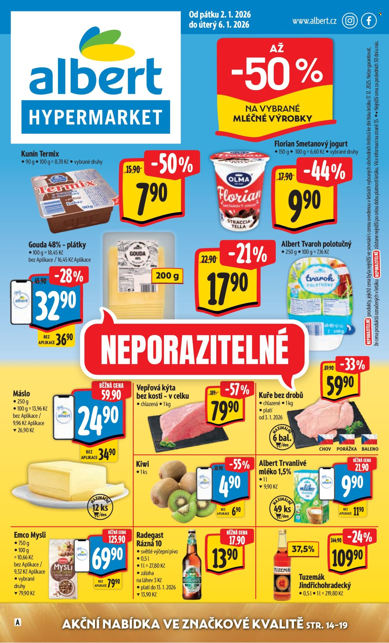 Leták Albert Hypermarket - 2.1.2026 - 6.1.2026. Strana 1