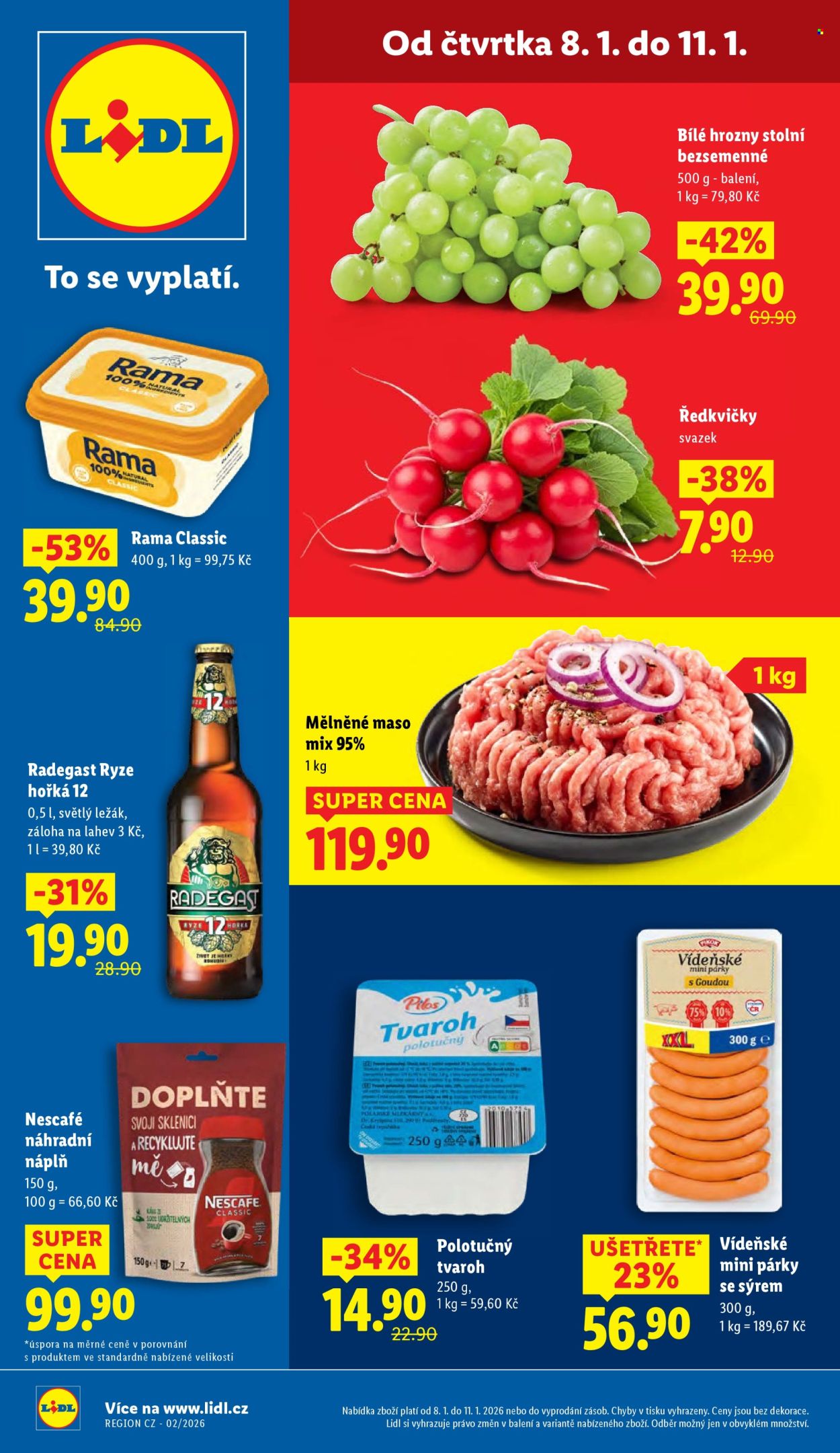 Leták Lidl - 8.1.2026 - 11.1.2026. Strana 1