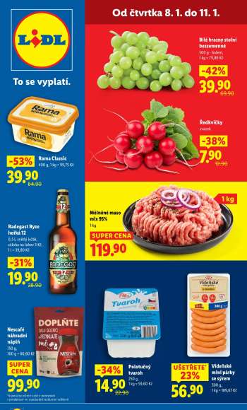 Leták Lidl - 8.1.2026 - 11.1.2026.
