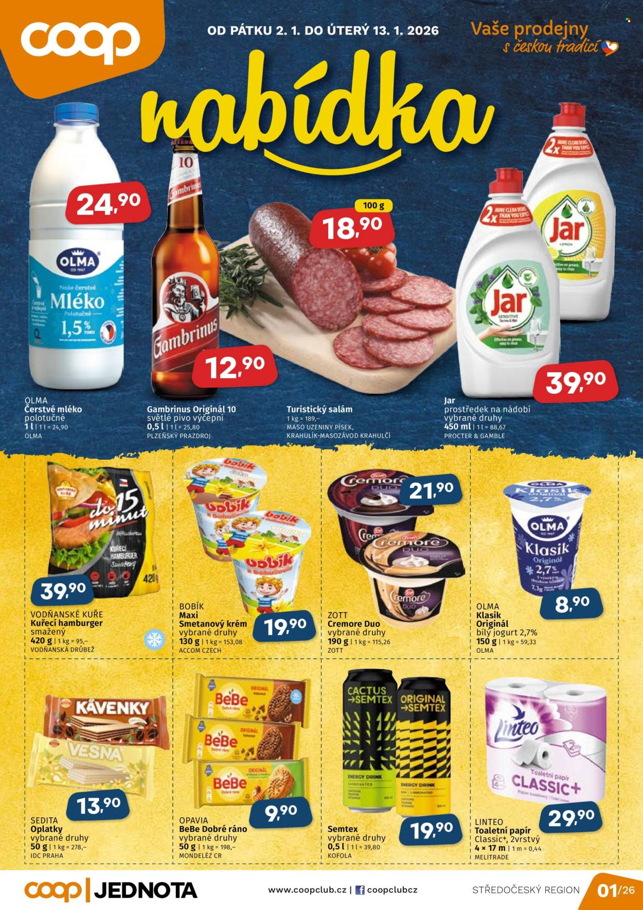 Leták coop JEDNOTA - 2.1.2026 - 13.1.2026. Strana 1