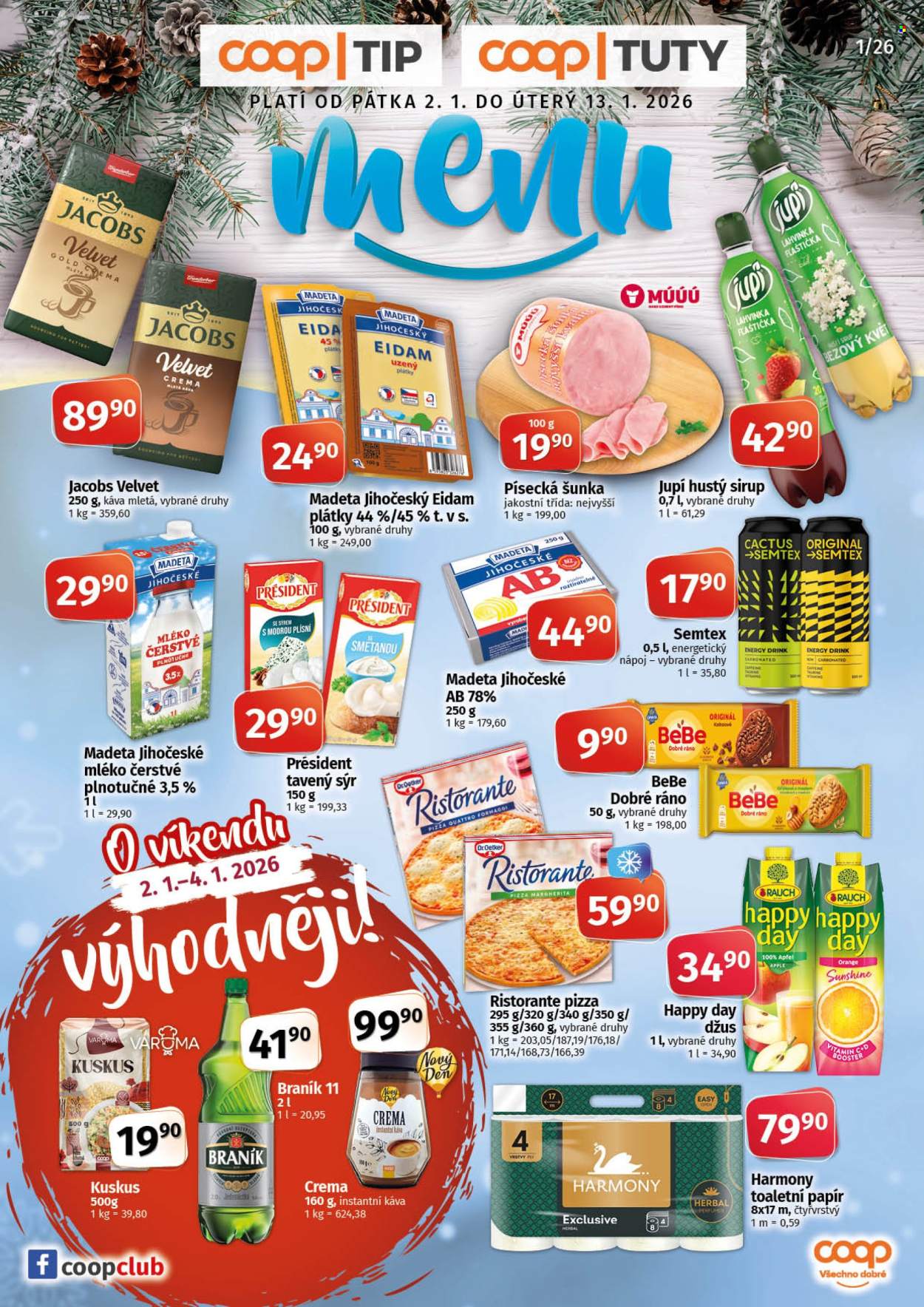 Leták coop TUTY - 2.1.2026 - 13.1.2026. Strana 1