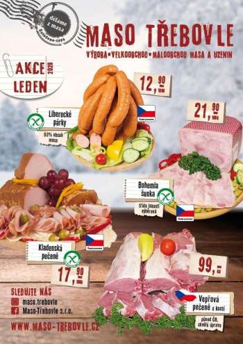 Leták Maso Třebovle - 1.1.2026 - 31.1.2026.