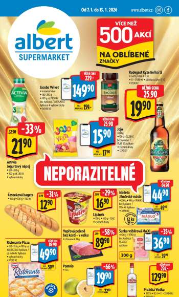 Leták Albert Supermarket - 7.1.2026 - 13.1.2026.