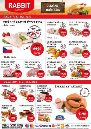 Leták RABBIT řeznictví - 6.1.2026 - 11.1.2026.