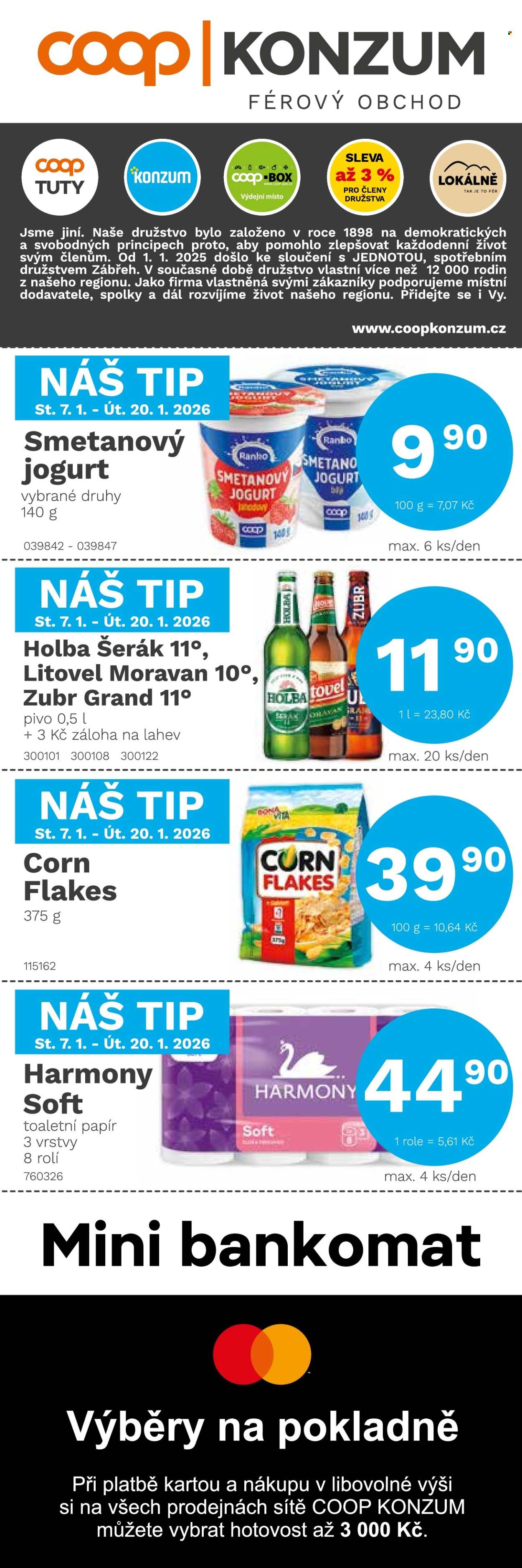 Leták Konzum - 7.1.2026 - 20.1.2026. Strana 1