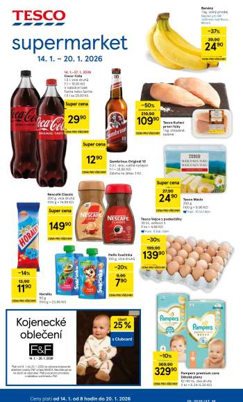 Leták TESCO supermarket - 14.1.2026 - 20.1.2026.