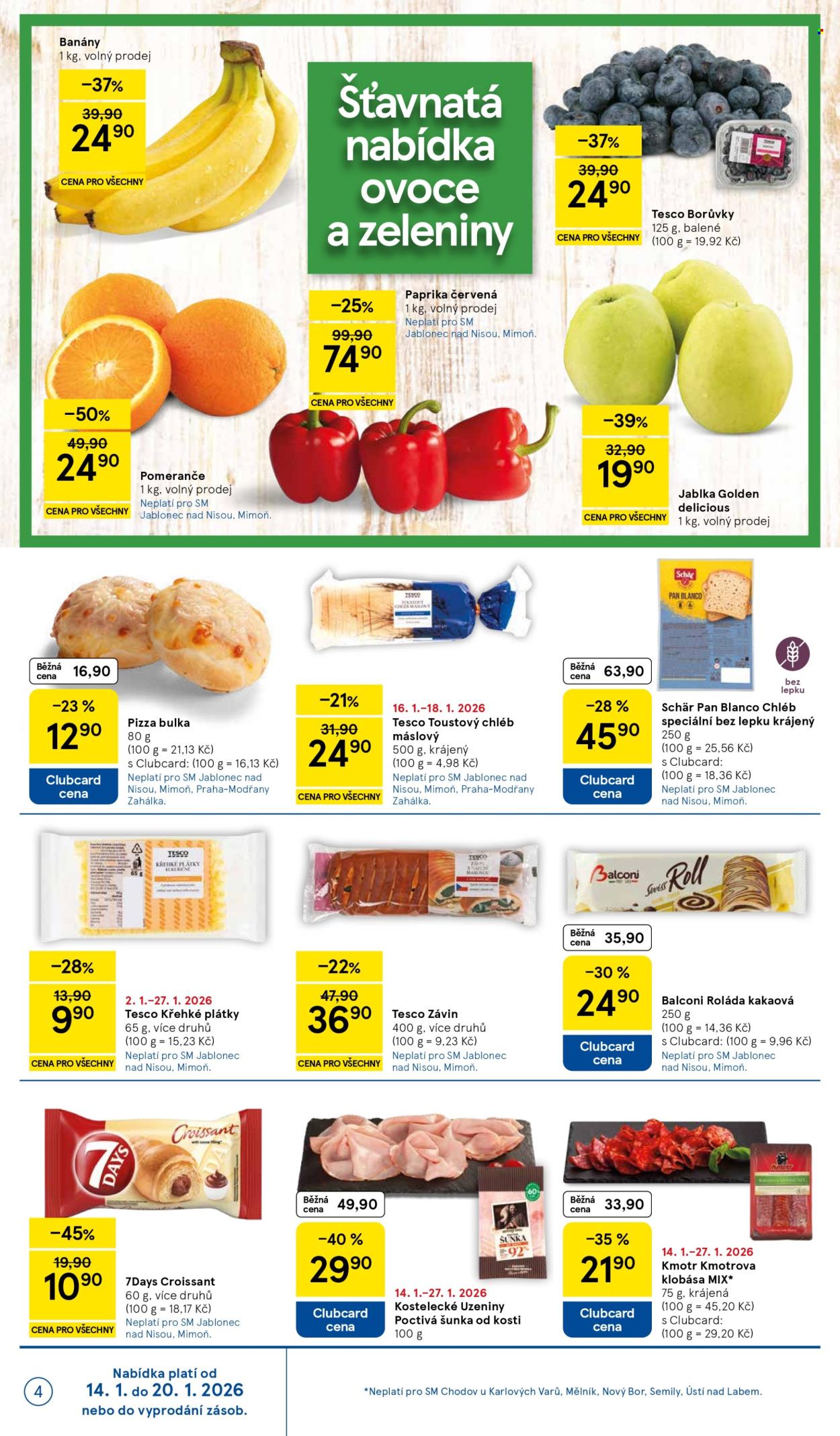 Leták TESCO supermarket - 14.1.2026 - 20.1.2026. Strana 4