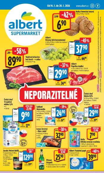 Leták Albert Supermarket - 14.1.2026 - 20.1.2026.