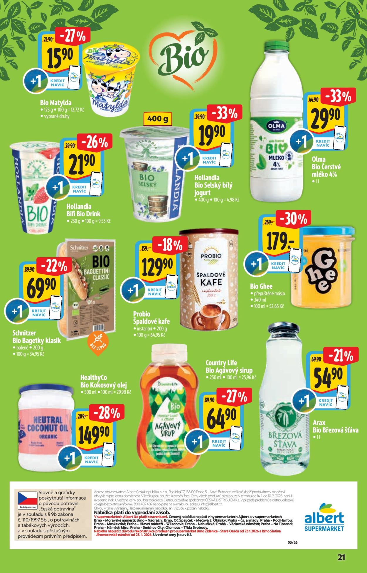 Leták Albert Supermarket - 14.1.2026 - 10.2.2026. Strana 21