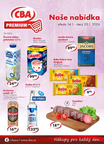 Leták CBA Premium - 14.1.2026 - 20.1.2026.