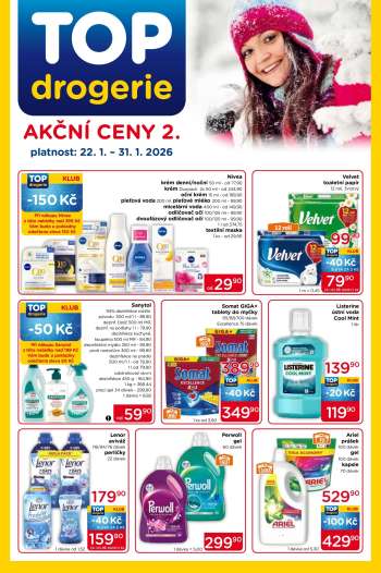 Leták TOP drogerie - 22.1.2026 - 31.1.2026.