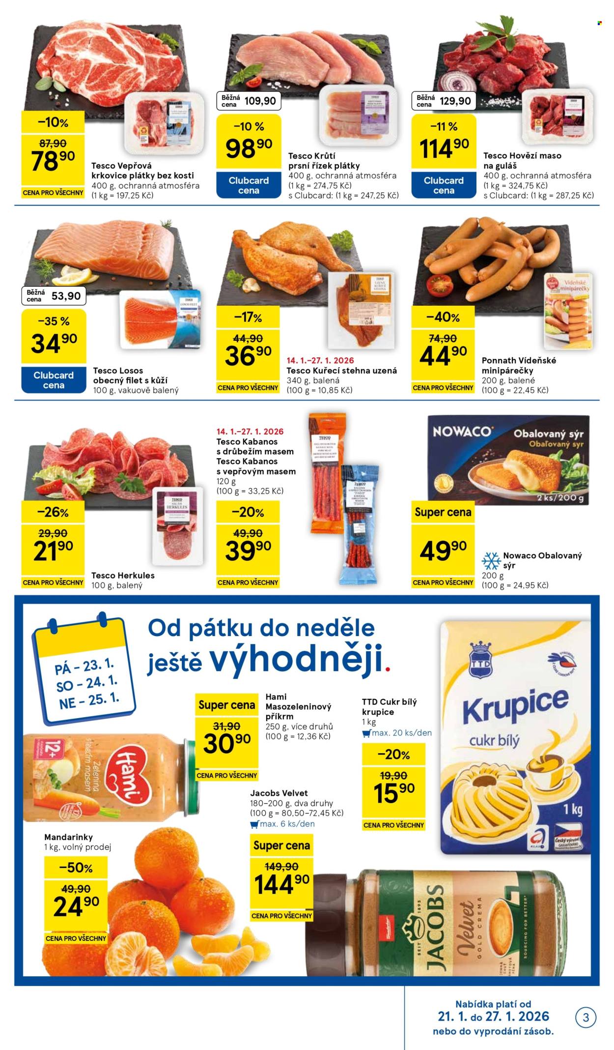 Leták TESCO supermarket - 21.1.2026 - 27.1.2026. Strana 3