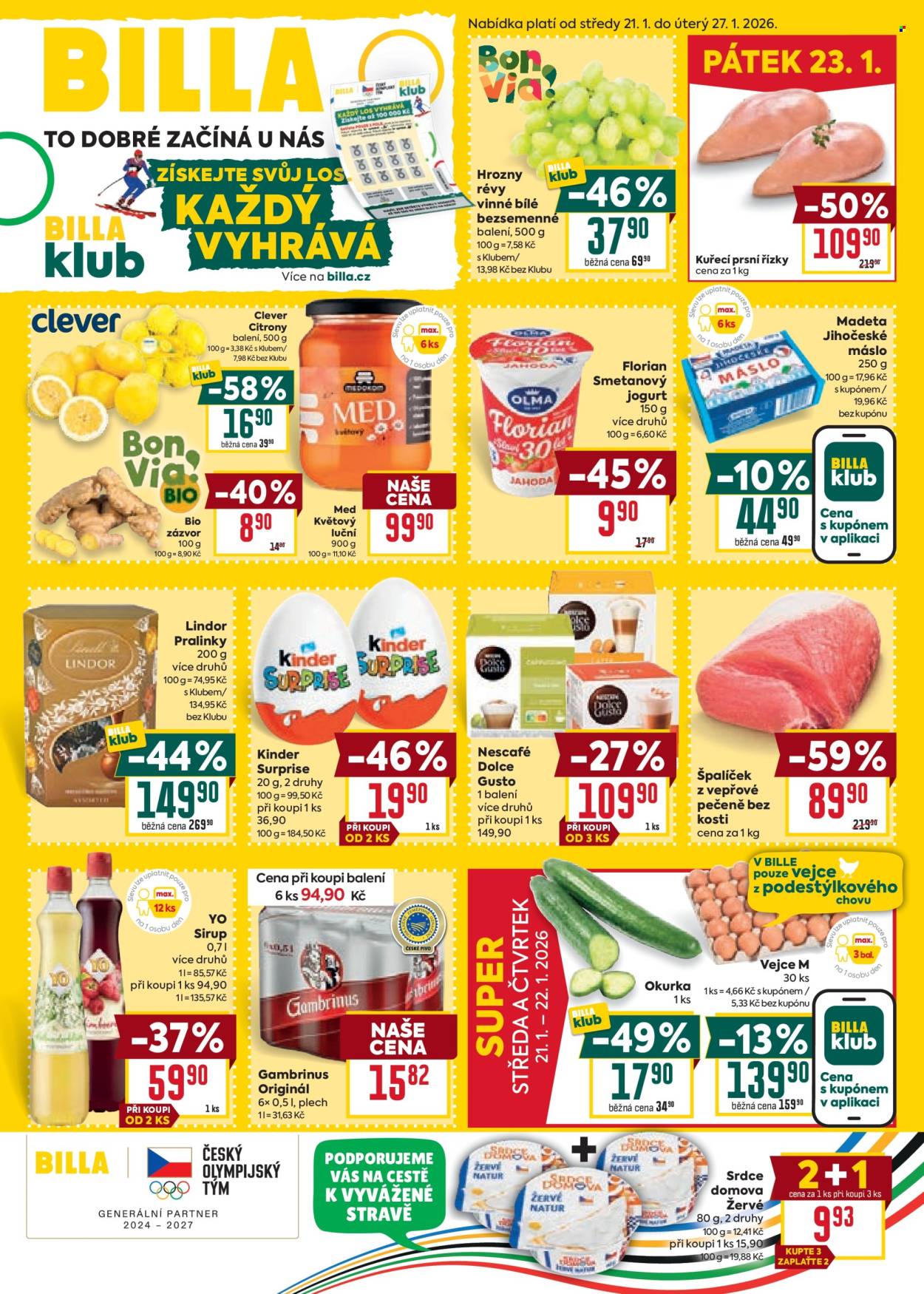 Leták BILLA - 21.1.2026 - 27.1.2026. Strana 1