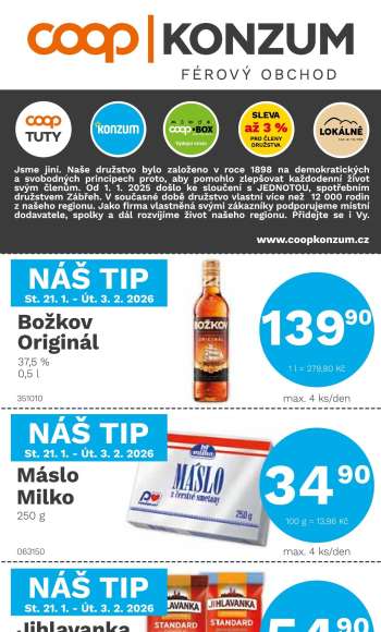 Leták Konzum - 21.1.2026 - 3.2.2026.