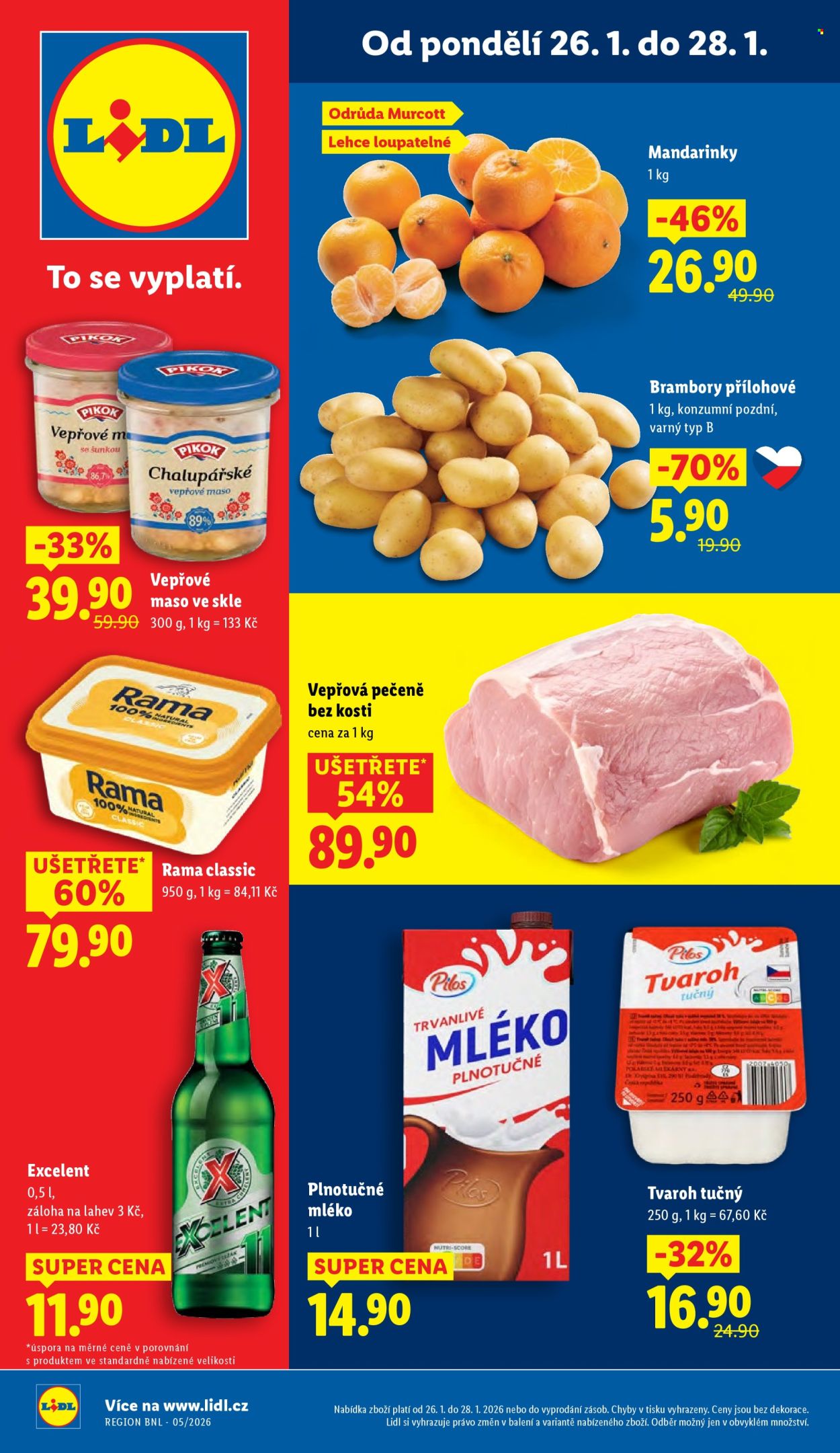 Leták Lidl - 26.1.2026 - 28.1.2026. Strana 1