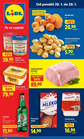 Leták Lidl - 26.1.2026 - 28.1.2026.