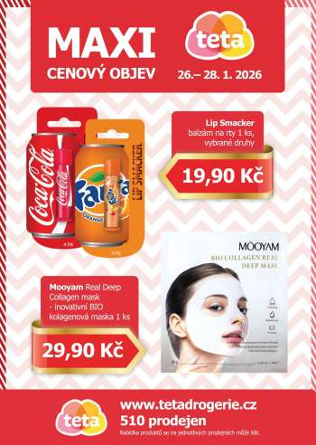 Leták Teta drogerie - 26.1.2026 - 28.1.2026.