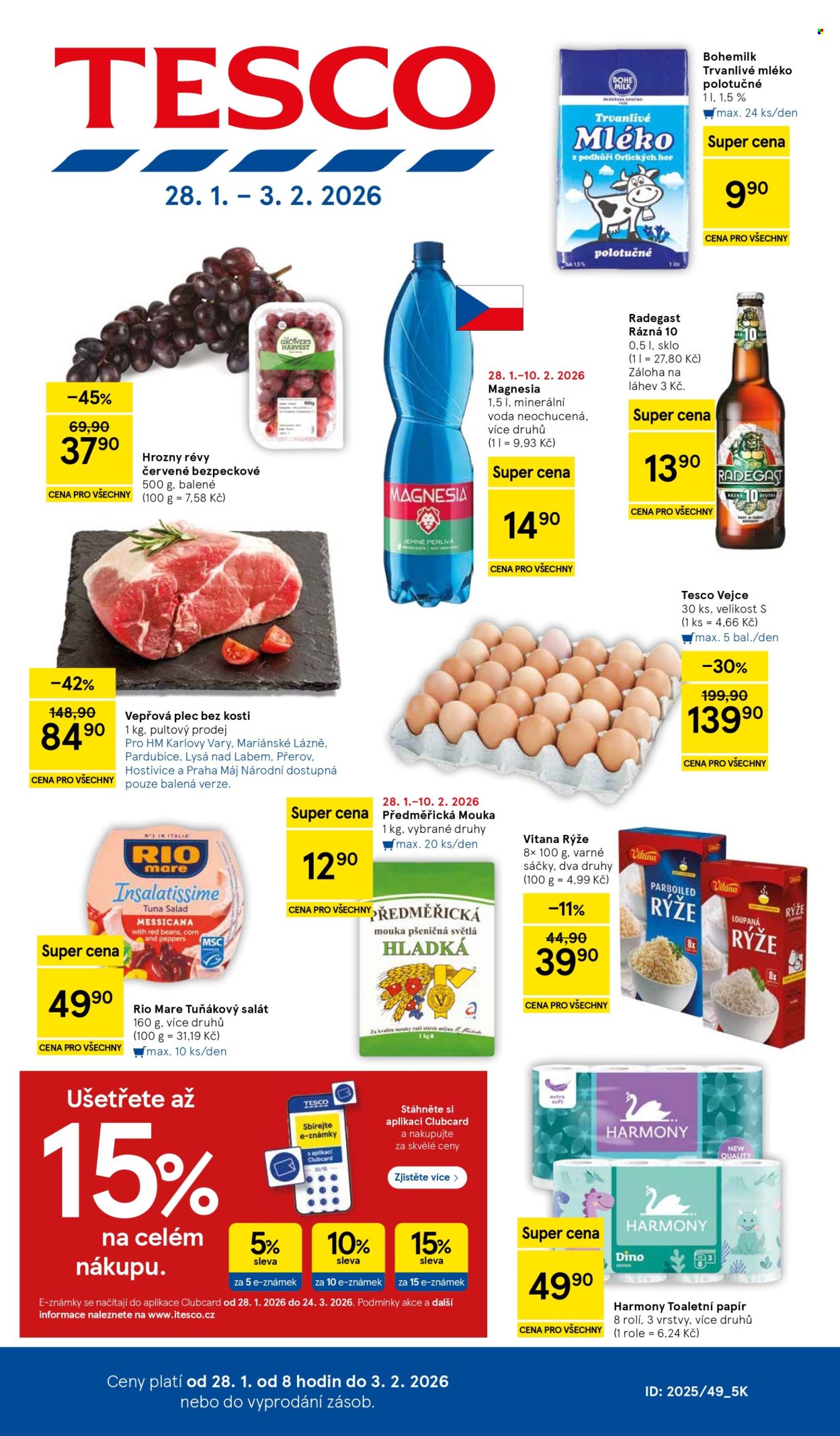 Leták TESCO - 28.1.2026 - 3.2.2026. Strana 1