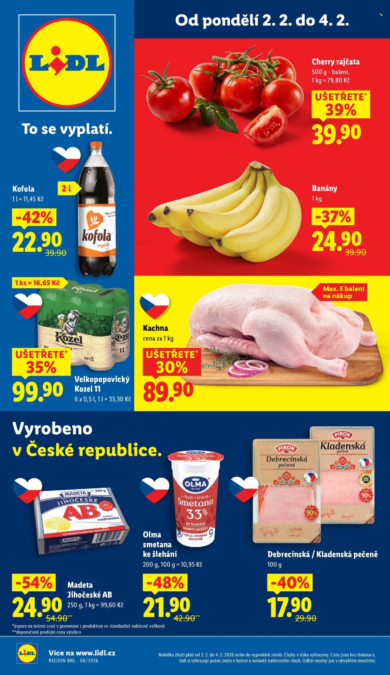 Leták Lidl - 2.2.2026 - 4.2.2026. Strana 1