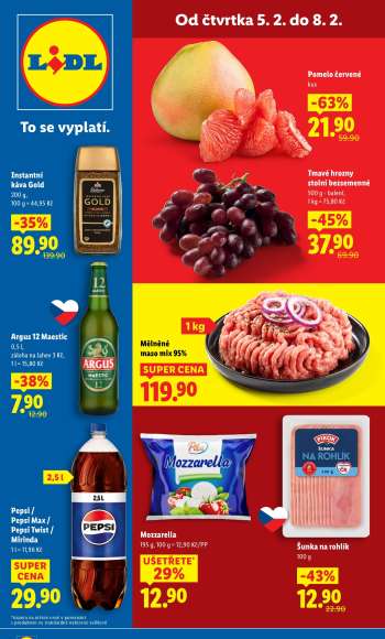 Leták Lidl - 5.2.2026 - 8.2.2026.