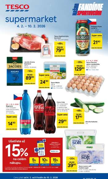 Leták TESCO supermarket - 4.2.2026 - 10.2.2026.