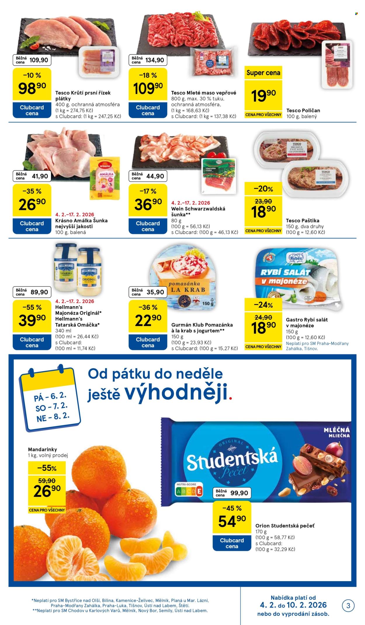 Leták TESCO supermarket - 4.2.2026 - 10.2.2026. Strana 3