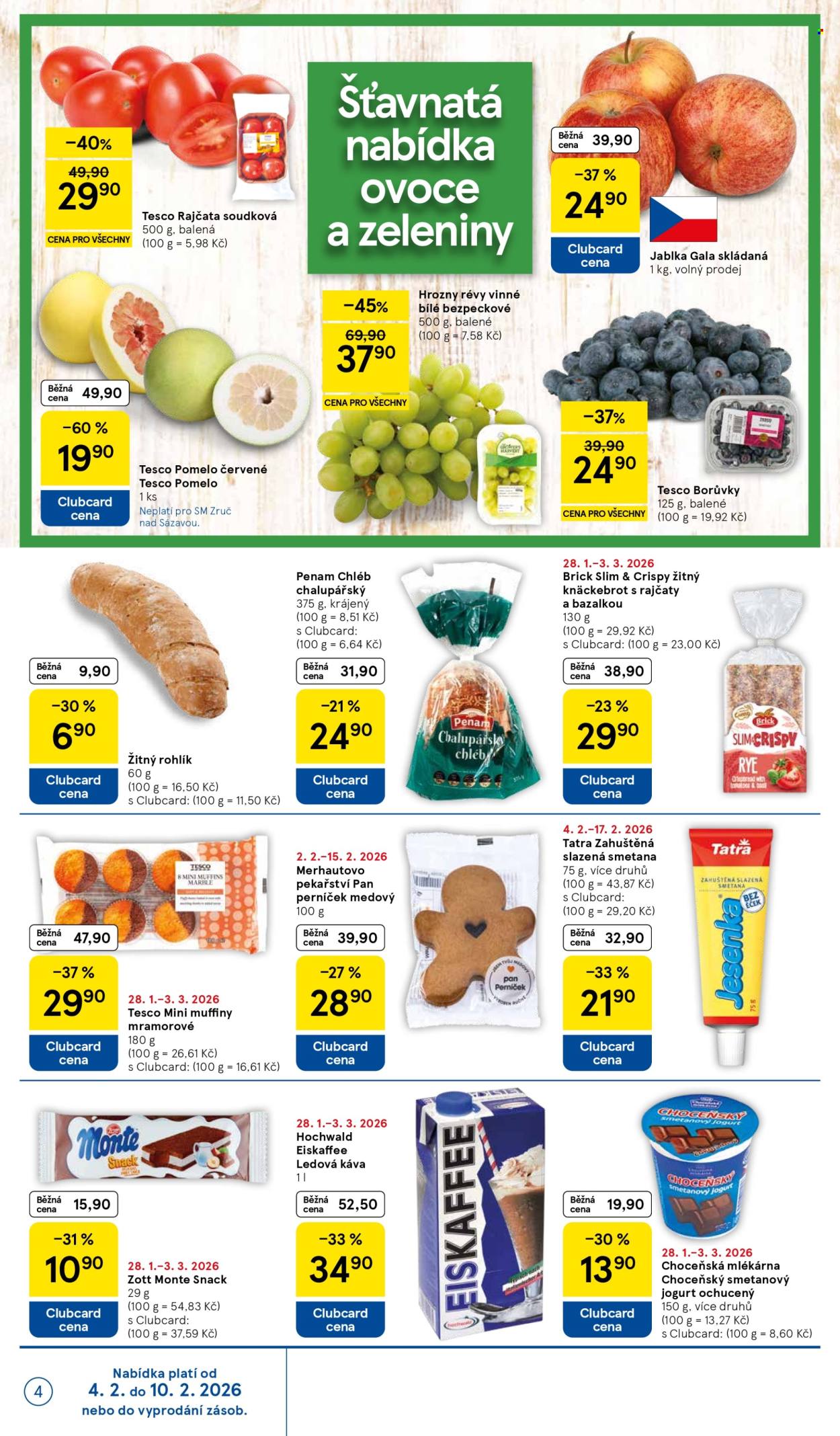 Leták TESCO supermarket - 4.2.2026 - 10.2.2026. Strana 4