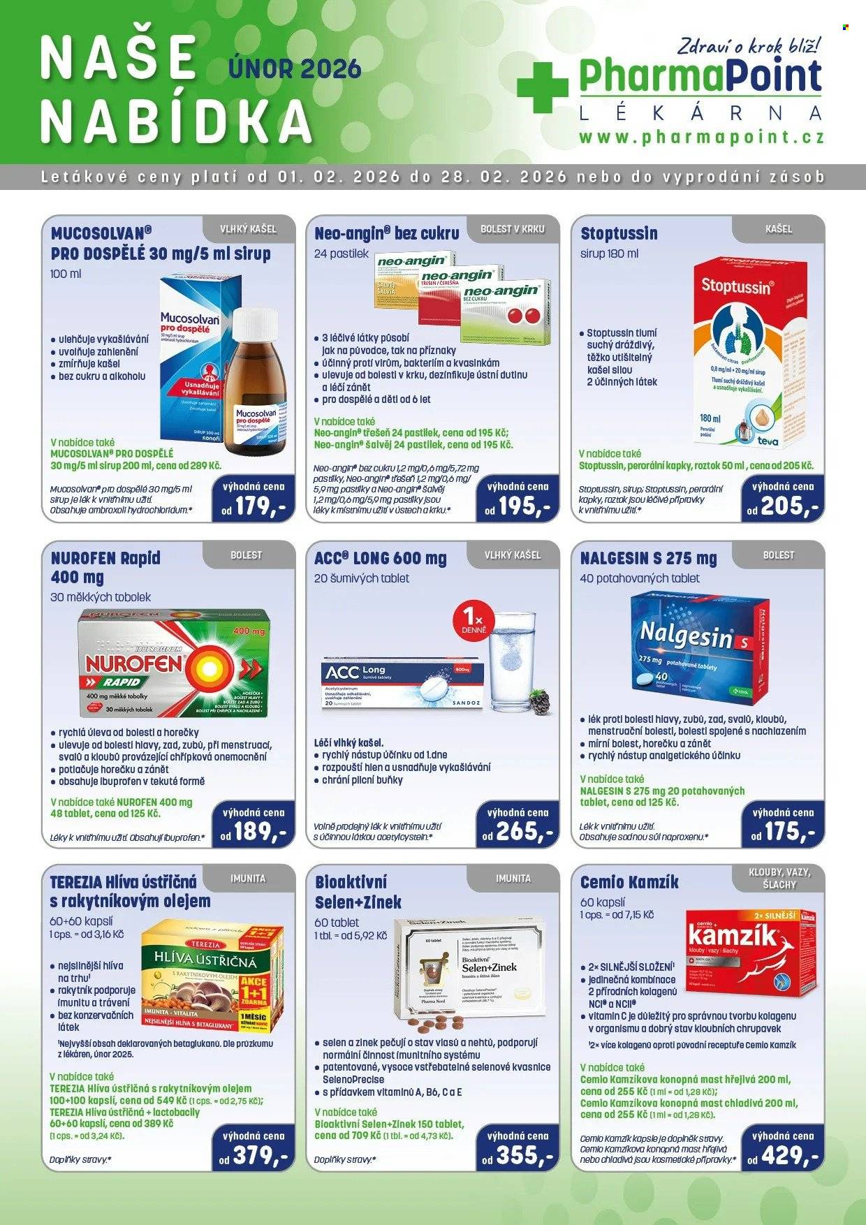 Leták PharmaPoint - 1.2.2026 - 28.2.2026. Strana 1