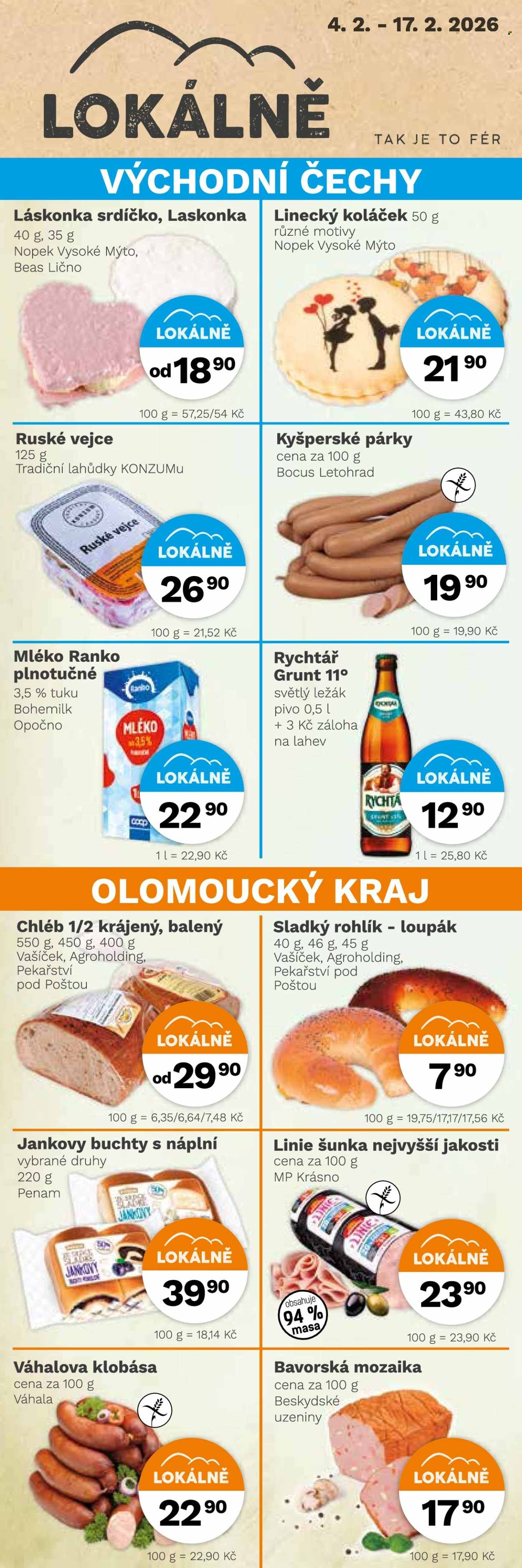 Leták Konzum - 4.2.2026 - 17.2.2026. Strana 2