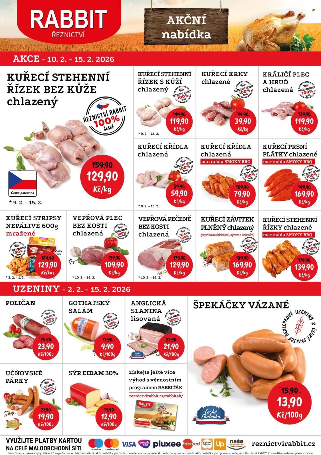 Leták RABBIT řeznictví - 10.2.2026 - 15.2.2026. Strana 1
