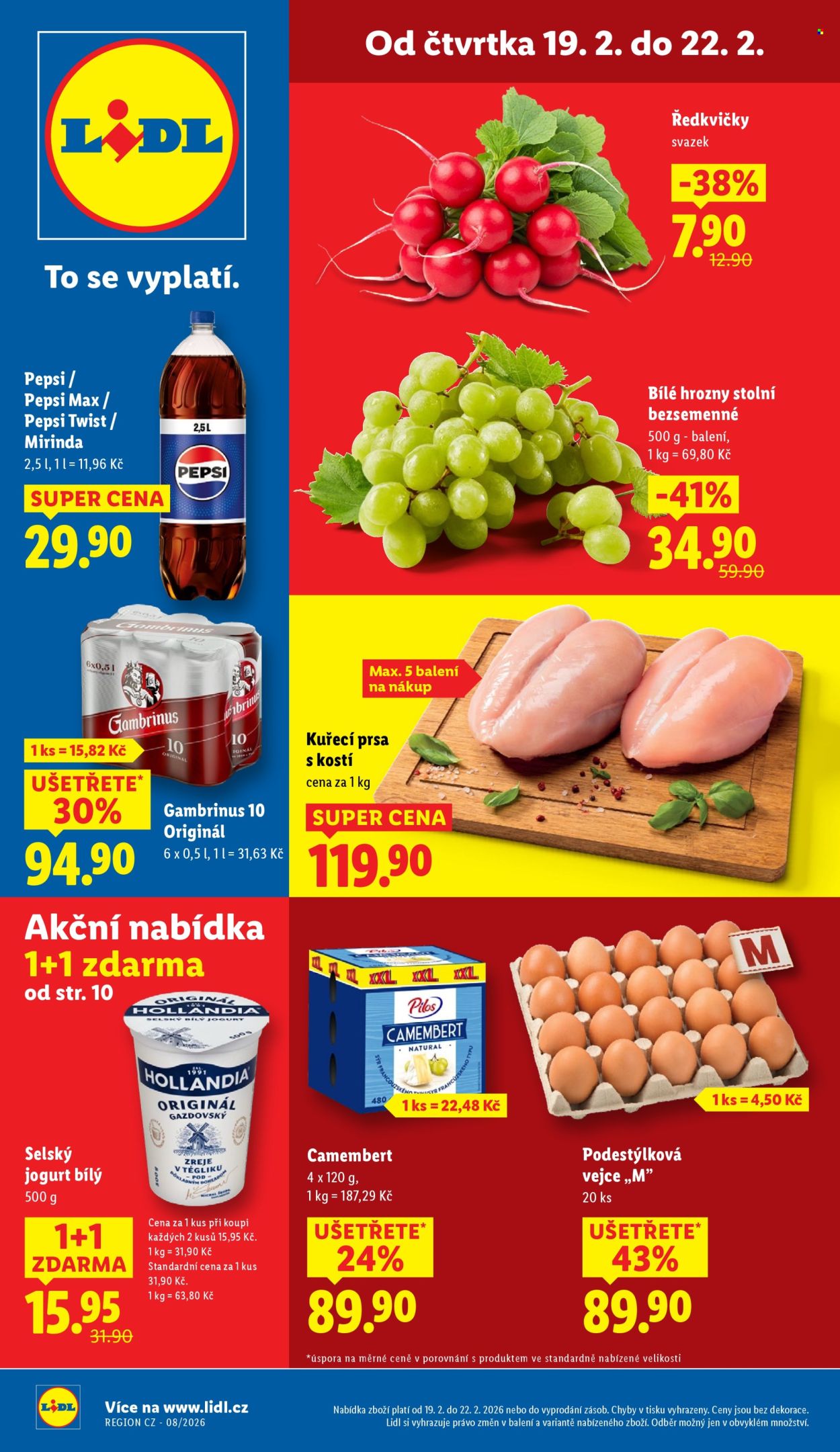 Leták Lidl - 19.2.2026 - 22.2.2026. Strana 1