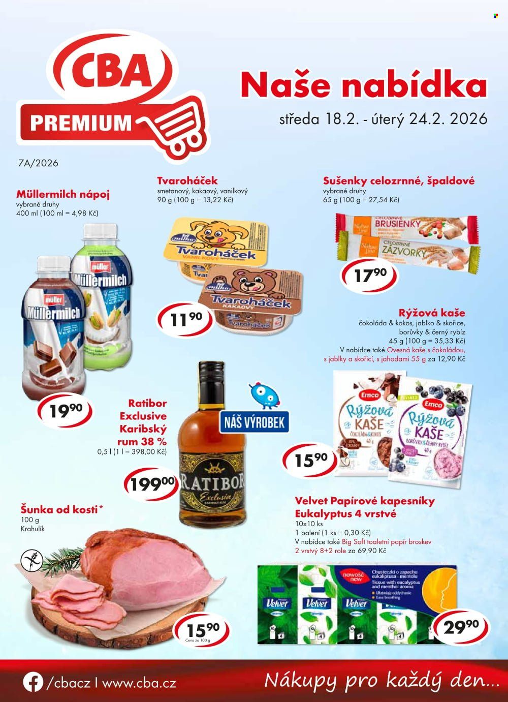 Leták CBA Premium - 18.2.2026 - 24.2.2026. Strana 1