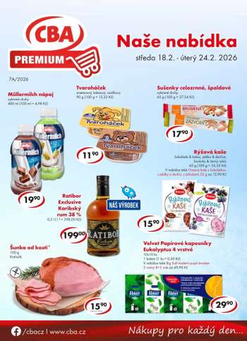 Leták CBA Premium - 18.2.2026 - 24.2.2026.